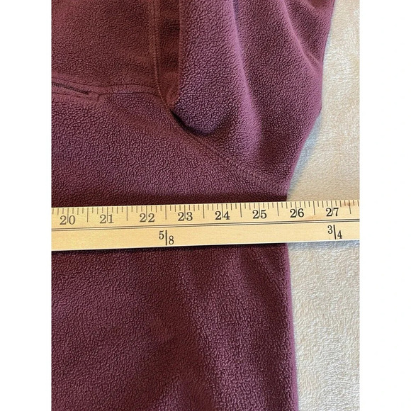 LL Bean‎ Sweater Men’s XL Micro Fleece 1/4 Zip Pullover Maroon Purple - Picture 6 of 7